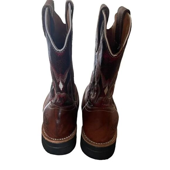 California Rodeo Western Leather Unisex Boots SZ 6.5 - Picture 5 of 13